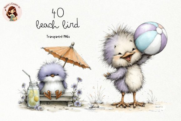 Beach Bird PNG Clipart Set: A Creative Resource for Summer Designs