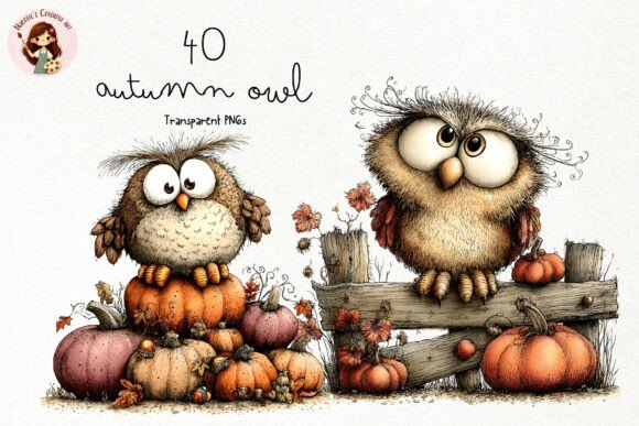 Bring Cozy Fall Vibes to Life with Cute Autumn Owl PNG Clipart