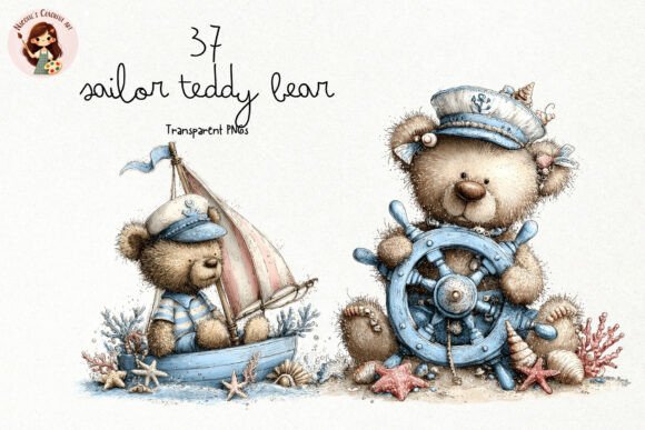 Creative Applications of Cute Sailor Teddy Bear PNG Clipart for Nautical Design Projects