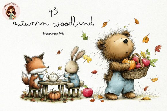 Embracing the Season: A Guide to Using Cute Autumn Woodland PNG Clipart for Creative Projects