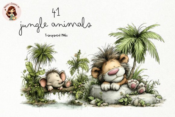 Enhancing Creative Projects with Cute Jungle Animals PNG Clipart