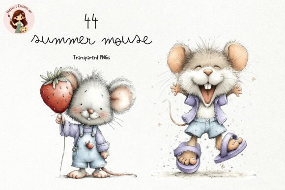 Enhancing Digital Creativity with Cute Summer Mouse PNG Clipart