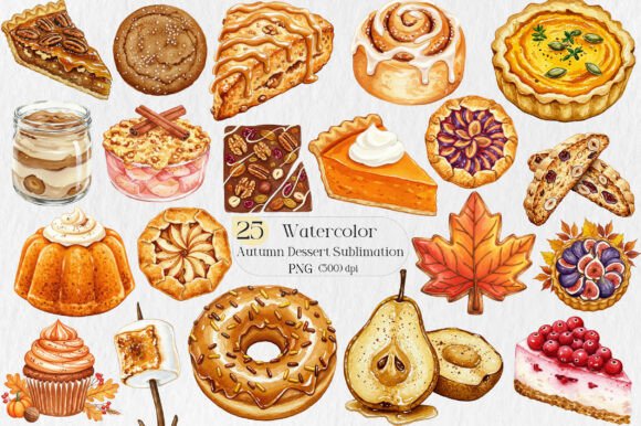 Enhancing Your Creative Projects with Autumn Dessert Sublimation Clipart