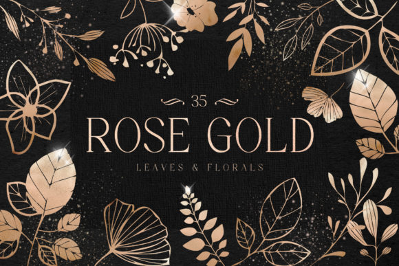 Enhancing Your Designs with Rose Gold Leaves Florals Foil Elements