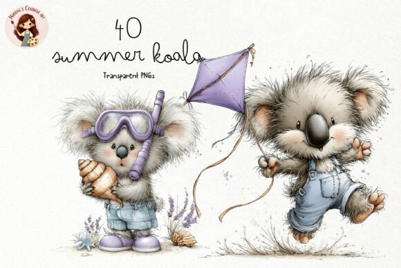 Evaluating the Cute Summer Koala PNG Clipart Collection for Creative Projects