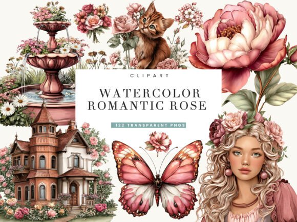 Evaluating the Watercolor Romantic Rose Clipart Bundle for Creative Projects
