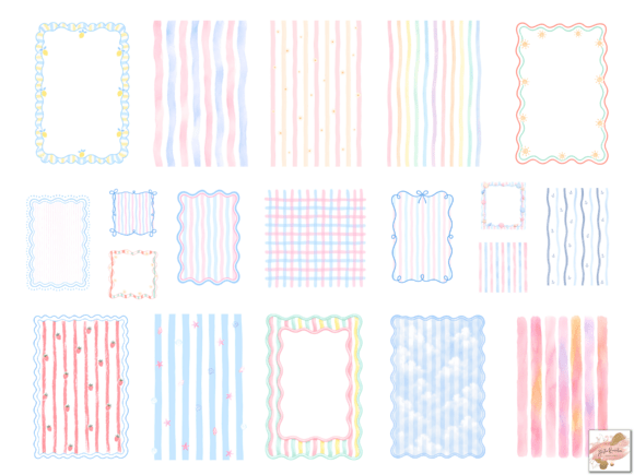 Summer Preppy Frames & Stripes