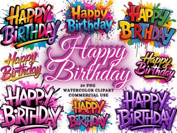 Ultimate Happy Birthday PNG Bundle for Sublimation