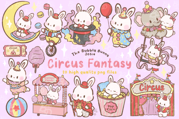 Unlocking Creativity with Kawaii Circus Fantasy Bunny Clipart: A Guide to Whimsical Digital Design