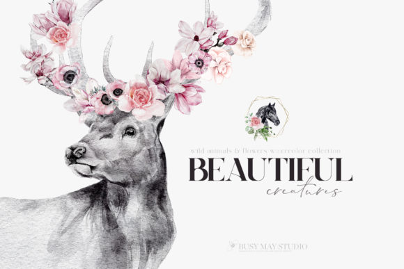 Watercolor Animal Portraits and Flowers: A Guide to Digital Art Collections