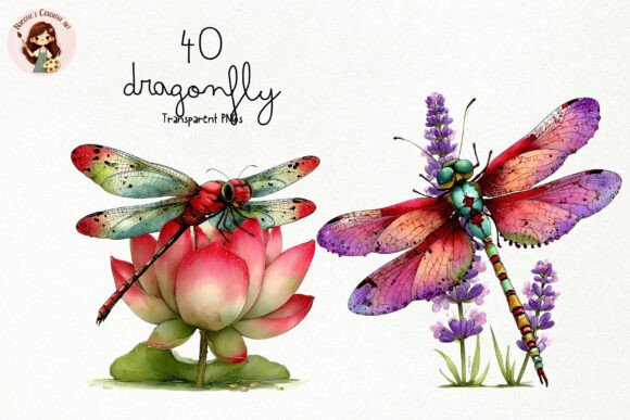 Watercolor Dragonfly PNG Clipart Guide