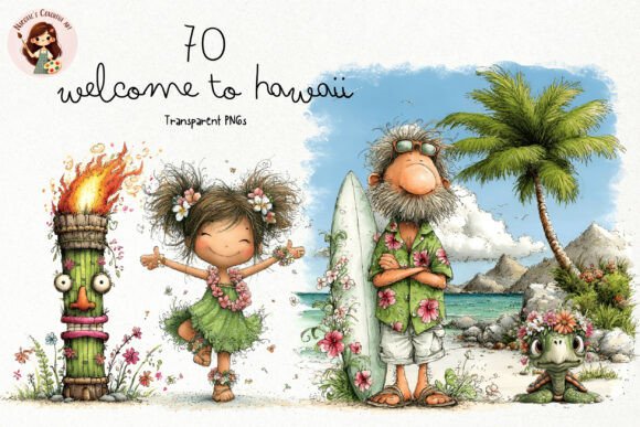 Whimsical Hawaii PNG Clipart Bundle: A Review for Digital Creators