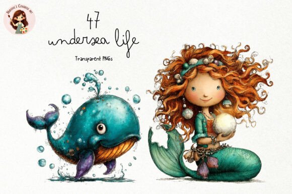 Whimsical Undersea Life PNG Clipart